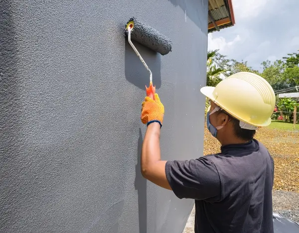 Trabajo de pintura exterior en una vivienda en Tenerife Norte